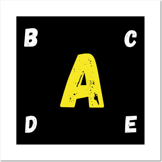 t-shirt with Letter A Wall Art by Bayane